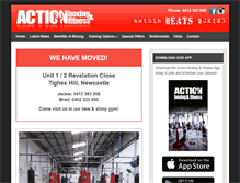 Tablet Screenshot of actionboxing.com.au